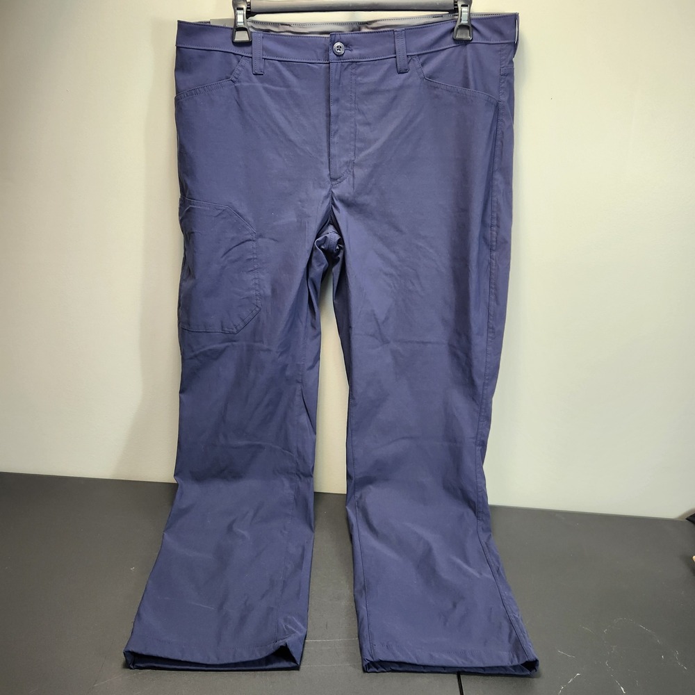 Eddie Bauer Mens Fleece Lined Tech‎ Pants 40x32 Dark Blue Nylon Spandex 283947